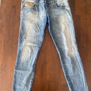 Diesel Grupee Ankle Super Slim Skinny Low Waist Jeans